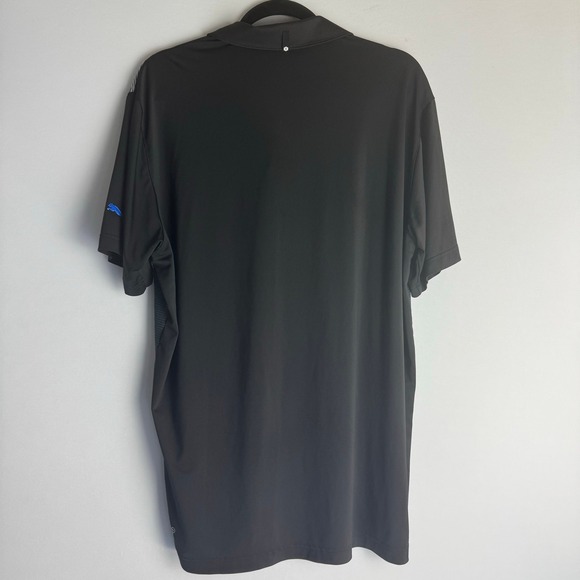 Puma Vanderbilt Golf Polo Shirt Men Large Black Blue Stripe Short Sleeve Sporty - Picture 6 of 9